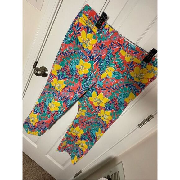 Talbots women’s floral perfect skimmer capris size 16 - Picture 1 of 7